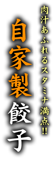 肉汁あふれるスタミナ満点！！自家製餃子